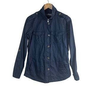 Buffalo‎ David Bitton Women's Utility Jacket Navy Blue 100% Cotton Size S